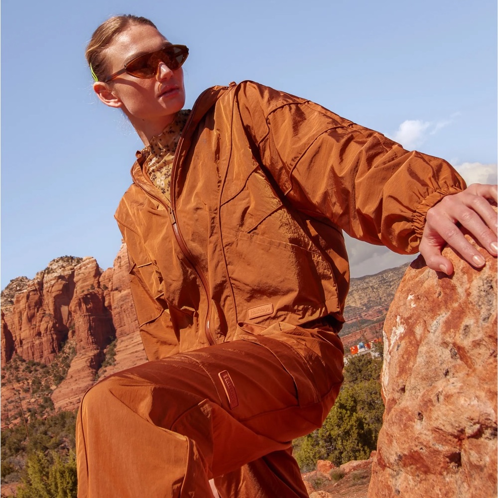 Halfdays Douglas Nylon Windbreaker in Loganberry